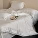 SOLARANA Yilan Poetry Soft Yarn LF Ultra-fine Denier Tencel Brushed Four-piece Set Misty Feather Cotton Bedding_maomaolike.com