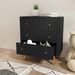 Black Modern 3 Drawer Dresser For Bedroom - Wood Storage Cabinet With Fluted Texture, Spacious Chest Of Drawers Organizer For Living Room,Closet,Hallway_maomaolike.com