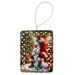 Samoyed And Santa Claus Porcelain Ornament Christmas Tree Hanging Decorations For Home Christmas Holiday, Rectangle, Gift, Multicolor_maomaolike.com