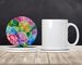 Hydrangeas In Watercolor Large Sandstone Coasters Pack Of 4 Absorbent Round Coasters Decor Gifts For Men Or Women, 4 In, Multicolor_maomaolike.com