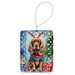 English Cocker Spaniel Christmas Reindeer Porcelain Ornament Christmas Tree Hanging Decorations For Home Christmas Holiday, Rectangle, Gift, Multicolor_maomaolike.com