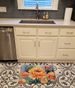 Chrysanthemums In Watercolor Memory Foam Kitchen Mat Machine Washable Anti-Fatigue Mat Cushion Comfort Bath Mat Or Kitchen Rug_maomaolike.com