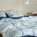 Chinese-style Plant-dyed Four-piece Set, Simple Blue Checkered Pure Cotton Duvet Cover And Bed Sheet, Skin-friendly_maomaolike.com