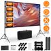 1Pc 120inch Or 100inch Projector Screen With Stand 16 9 4K HD Rear Front Wrinkle Free Portable And Foldable Movie Screen With Carry Bag For Indoor Outdoor Home Theater Backyard Cinema_maomaolike.com