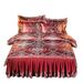 European Satin Luxury Jacquard High-end Bed Skirt Four-piece Set Lace Bedspread Nordic Style Duvet Cover Bedding Wholesale_maomaolike.com