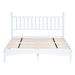 Queen Wood Bed Frame With Headboard, Solid Rubber Wood With Wood Central Supports, 1000 Lb Capacity, Easy Assembly, No Box Spring Needed, White_maomaolike.com