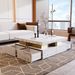 Modern Square Storage Coffee Table With 4 Drawers_maomaolike.com