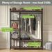 Freestanding Closet Organizer With 6 Shelves And Hanging Bar_maomaolike.com