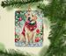 Yellow Labrador Retriever Christmas Porcelain Ornament Christmas Tree Hanging Decorations For Home Christmas Holiday, Rectangle, Gift, Multicolor_maomaolike.com