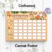 Jungle Animal Potty Training Chart Painting Poster, Cute Cartoon Jungle Creatures Illustration Poster, Assists With Potty Training Progress Tracking_maomaolike.com