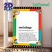 Sociology Themed Painting Poster, Colorful Cartoon-style Educational Poster, Humorous Informative Definition Design, Suitable For Classroom, Study_maomaolike.com