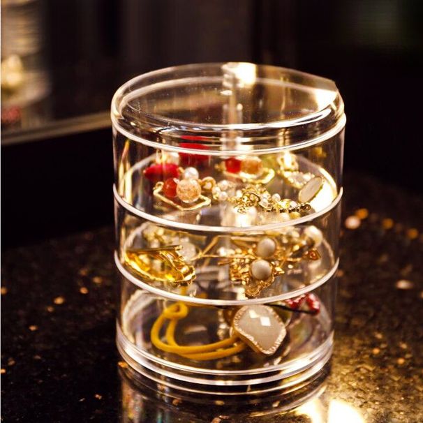 Internet Celebrity Display Stand Rotating Multi-layer Storage Box Desktop Earrings Ear Studs Rings Hand Jewelry_maomaolike.com