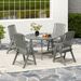 Foldable Patio Chair All-Weather HDPE Outdoor Dining Chair With Armrest For Indoor And Outdoor Settings, Living Room, Balcony, Porch, Patio, Etc_maomaolike.com