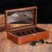 Unisex Glasses sunglasses multi-cell storage box with lock Aspergillus wood myopia sunglasses finishing dust display box_maomaolike.com