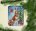 Saluki Christmas Reindeer Porcelain Ornament Christmas Tree Hanging Decorations For Home Christmas Holiday, Rectangle, Gift, Multicolor_maomaolike.com