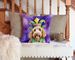 Labradoodle King Of Mardi Gras Throw Pillow Machine Washable, Indoor Outdoor Decorative Pillow For Couch, Bed Or Patio, 14Hx14W_maomaolike.com