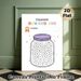 Classroom Reward Jar Painting Poster, Pastel-toned Jar With Numbered Circles & Star Accents Poster, Practical Reward Tracking Tool For Classroom_maomaolike.com