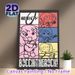 Bocchi The Rock Anime Band Painting Poster, Vibrant Pop-Art Style Colorful Chibi Musician Characters Poster, Eye-catching Anime Decor For Bedroom_maomaolike.com
