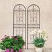 2 Pack Metal Garden Trellis 71" X 19.7" Rustproof Trellis For Climbing Plants Outdoor Flower Support Black_maomaolike.com