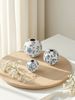 1pc Chinese Style Blue And White Porcelain Design Round Ball Ceramic Vase Is Suitable For Classical Style Scene Ornaments Flower Arrangement Vase_maomaolike.com