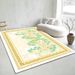 Living Room Rug Large Size Gorgeous Gold Frame Design Bedroom Rug Plush Thickened Machine Washable Thickened Underlay Interior Decorative Rug_maomaolike.com