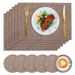 Placemats Set (6-Piece) - Waterproof & Heat-Resistant Table Mats (Leather-Look Oil-Proof Non-Slip Square Design For_maomaolike.com