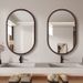 Vintage Bathroom Wall-Mounted Self-Adhesive Washroom Vanity Antique Makeup No-Drill Half-Length Mirror Wall-Hanging_maomaolike.com