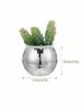 Mosaic Mirror Ball Vase Decorative Home Accessory, Elegant Design For Balcony & Kitchen, Unique Fashionable Decoration_maomaolike.com