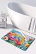 Anemones In Watercolor Memory Foam Kitchen Mat Machine Washable Anti-Fatigue Mat Cushion Comfort Bath Mat Or Kitchen Rug_maomaolike.com