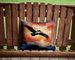Pelican Fiery Sunset Throw Pillow Machine Washable, Indoor Outdoor Decorative Pillow For Couch, Bed Or Patio, 14Hx14W_maomaolike.com