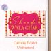 Indian Wedding Themed Shaadi Wala Ghar Painting Poster, Vibrant Magenta & Gold Traditional Style Poster, Festive Floral-adorned Design Suitable For_maomaolike.com