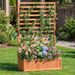 Wooden Raised Garden Bed 59 Inch Tall Elevated Planter Box With Vertical Trellis For Gardens, Patios, Balconies, Entryways, Or Sunrooms_maomaolike.com