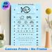 Eye Test Painting Poster, Minimalist Line Art Eye Chart With Cute Icons Poster, Functional Vision Assessment Tool Ideal For Clinic, Home Use_maomaolike.com
