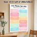 Bilingual Months Of The Year Painting Poster, Pastel-colored Clear Bilingual Text Poster, Supports Spanish And English Month Learning, Suitable For_maomaolike.com