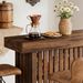 Home Bar Unit, Modern 2-Tier Bar Table With Footrest_maomaolike.com
