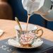 Tea Cups And Saucers Set Of 2, Coffe Cup,Milk Cup,Coffee Mug Amp Saucer Set Rose Spoon Gloden Luxury Ceramic Cermic Milk Mug Top-Grade Porcelain_maomaolike.com