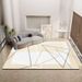 Living Room Rug Large Size Gorgeous Gold Frame Design Bedroom Rug Plush Thickened Machine Washable Thickened Underlay Interior Decorative Rug_maomaolike.com
