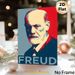 Sigmund Freud Portrait Painting Poster, Vibrant Pop Art Style Poster, Bold Color-blocked Portrait Design, Elegant Artistic Decor Ideal For Home_maomaolike.com