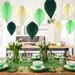 9Pcs Mixed Spring Shaped Paper Fans, Jungle Hanging Leaves For Wedding, Birthday, Graduation And Easter Decor_maomaolike.com