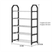 Four-tier Simple Shoe Cabinet, Extra-large Capacity, Space-saving For Balconies, Dorms, And Home Use; Trapezoidal Shoe Rack._maomaolike.com