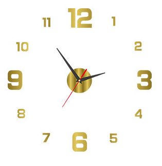 Luminous Diy Personalized Household Punch-free Decorative Sticker Acrylic Simple Digital Wall Clock_maomaolike.com