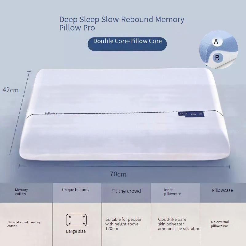 Deep Sleeping Pillow Pro Neck Pillow Memory Foam Pillow Side Sleeping Cervical Vertebrae Aid Sleep Pillow Winter Pillow Core_maomaolike.com