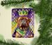 Dogue De Bordeaux King Of Mardi Gras Porcelain Ornament Christmas Tree Hanging Decorations For Home Christmas Holiday, Rectangle, Gift, Multicolor_maomaolike.com