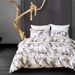 Three Piece Set Brushed Printed Quilt Set Duvet Bedding_maomaolike.com