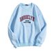 Women's Clothing 2024 autumn new round neck long sleeve letter women's casual outer wear plus velvet large size sweater tops women _maomaolike.com