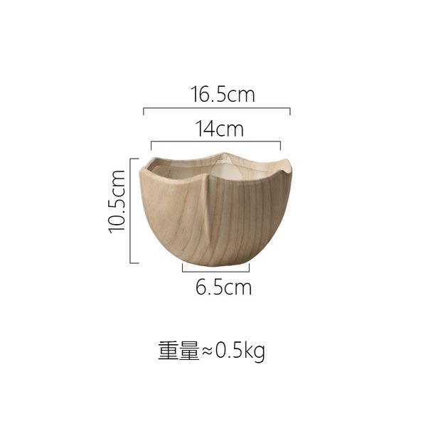 Nordic Style Tall Ceramic Vase Flower Pot Indoor Planter Green Radish Cactus Potted Plant With Holes Orchid_maomaolike.com