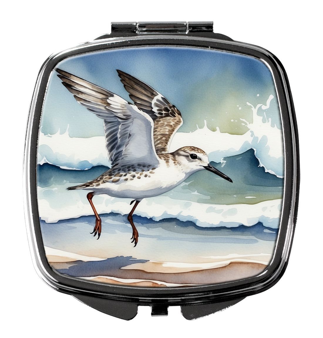 Sanderling Racing The Tide Compact Mirror Decorative Travel Makeup Mirror For Women Girls Gifts Pocket Makeup Mirror Folding Handheld_maomaolike.com