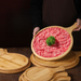 Bamboo Mold-Free Wood Grain Pizza Handle Western Steak Hot Pot Restaurant Beef Shabu-Shabu Plate Tableware_maomaolike.com