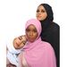 Unisex Monochrome pearl chiffon chain scarf Malay Indonesian hot drill chain scarf covering head gauze scarf_maomaolike.com