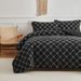 Bedspreads - Soft Bed Summer Quilt Lightweight Modern Style - Geometric Embroidery Pattern Coverlet For All Season - 3 Piece (1 Quilt, 2 Pillow Shams)_maomaolike.com